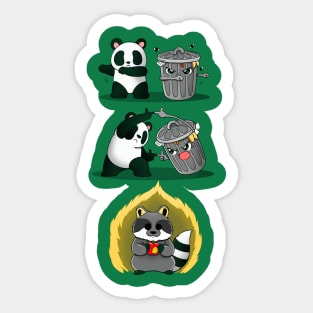 Panda Trush Sticker